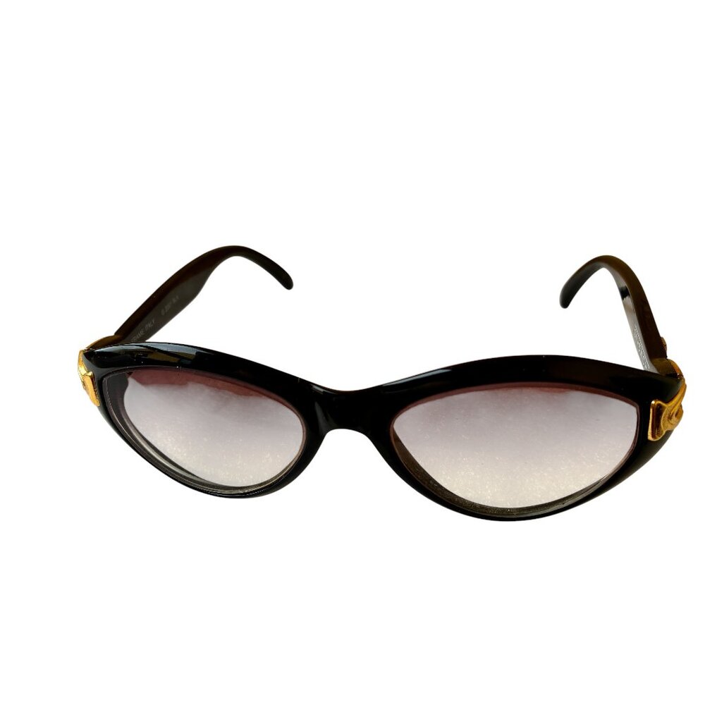 Givenchy Eyeglass Frames Only Black With Gold Log… - image 2